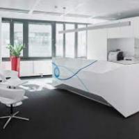 Fundermax interior reception office